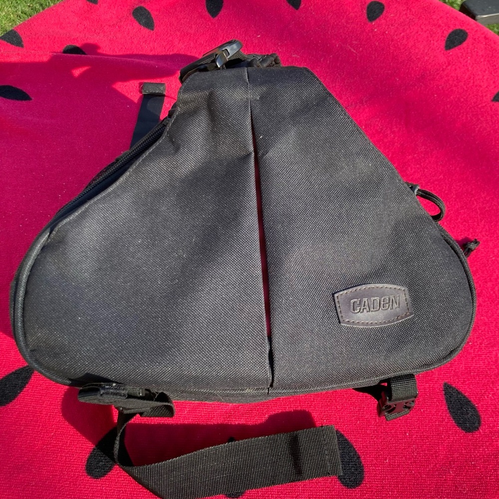 CADEN Shoulder Camera Bag Black Crossbody
